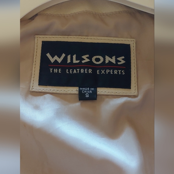 Cream colored Leather Jacket - Picture 6 of 7